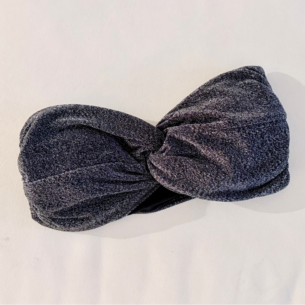 Glitter Twist Knotted Bandeau Top